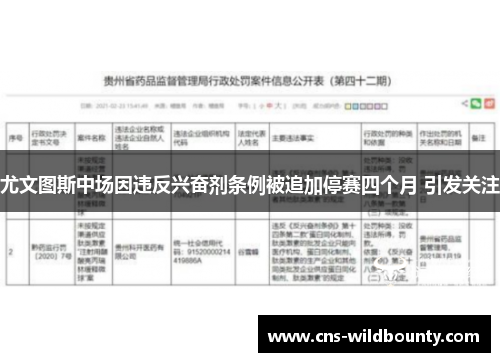 尤文图斯中场因违反兴奋剂条例被追加停赛四个月 引发关注